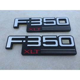 Ford 92-97 New Ford F-350 XLT Side Emblem F2TB16B114FADA Logo Decal Nameplate Set