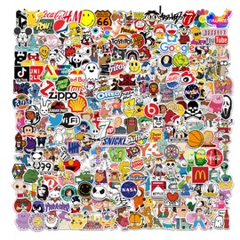 Sticker Pack of 300 Street Fashion Trendy Stickers Set Waterproof Graffiti Decals for Skateboard Laptop Bike Helmet Car Motorcycles Luggage Suitcase 90s Cartoon Stickers for Teenagers Adults