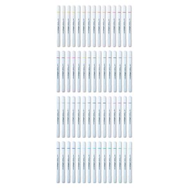 KINGART Twin-Tip Alcohol Markers (412-60), 60 Unique Colors, Dual Tips 4mm and 1mm, with Storage Case