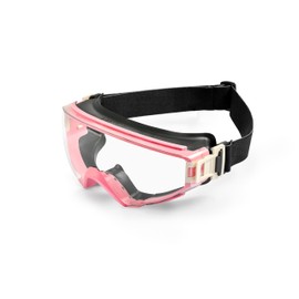 Koziface S60Z Safety Goggles for Men and Women Adjustable Elastic Headband Strap 2 Ways to Wear Protective Black Pink Certified Lab Impact Resistance Anti Fog Dust Scratch ANSI Z87.1