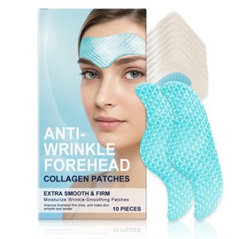 Zornesfalte Pflaster, Anti Wrinkle Patches with Collagen, Glättende & feuchtigkeitsspendende Falten über Nacht, Kollagen Gesichtstape Gegen Falten, Falten Tape Gesicht Straffung (10 Stück)