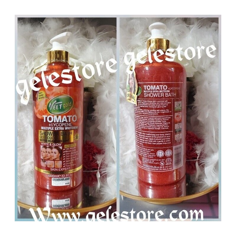 Veetgold Tomato face & body shower gel. 1000ml x 1.