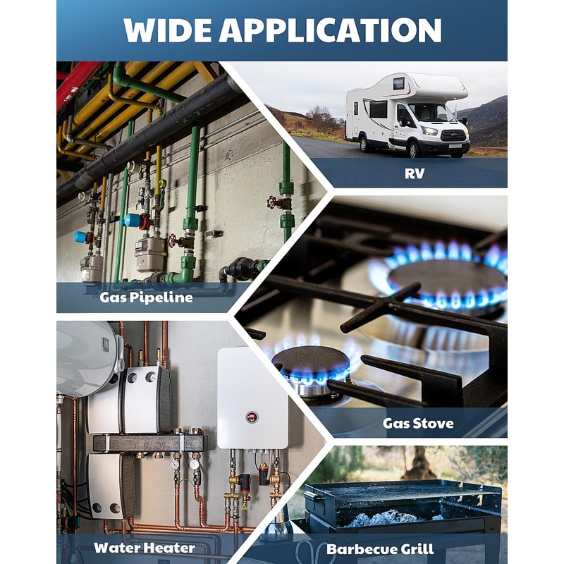 AEGTEST 1223 Gas Leak Detector with Visual & Audible Alarm,