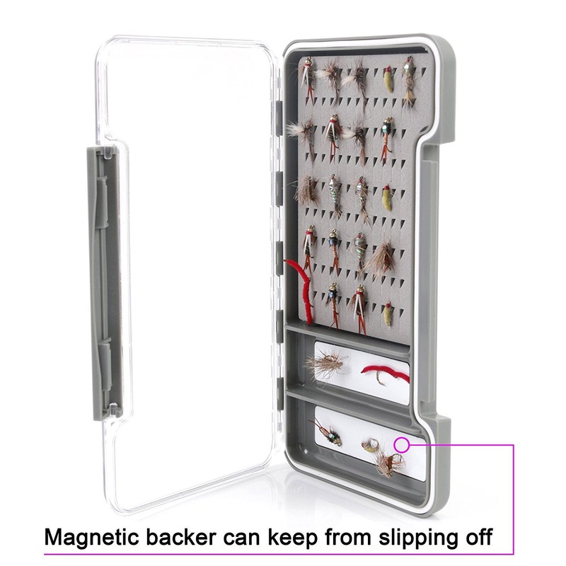 Maxcatch New Magnetic Back Fly Box Clear Waterproof Fly Fishing