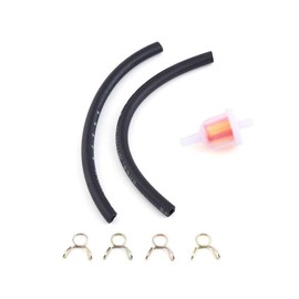 Gasoline Fuel Filter Kit, Universal Motorbike Inline Fuel Filter Motorcycle Gas Fuel Filter Kit 6mm Fuel Filter Oil Filter with Tubing Clips for Mini Moto Dirt Bike Atv Quad