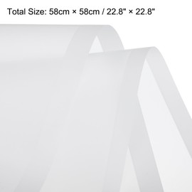 sourcing map 10pcs Transparent White Border Flower Wrapping Paper 22.8"x22.8" Waterproof Floral Wrapping Paper for DIY Crafts, Gift Flower Shop Bouquet Packaging