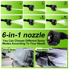 blusoke 900PSI Cordless Pressure Washer, Portable 48V Power Washer with 3.0Ah Dual Batteries and 6-in-1 Nozzle, for Car, Fence, Floor, Patio Cleaning and Plant Watering