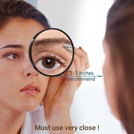 TsMADDTs 20X Magnifying Mirror with Suction Cups, Small Magnify Mirror, Travel Magnifying for Shaving, Blackhead Blemish Removal, 3.5IN