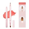Exquisite Professional Lip Brush Multi-Purpose Two-Head Applicators-Retractable Lipstick Brushes- Lipstick