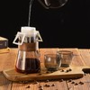 Glass Coffee Carafe with Wood Heat-Resistant Layer, Coffee Decanter Coffee