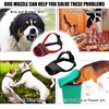 2 PCS Dog Muzzle Comfortable Breathable Mesh Muzzle with Adjustable