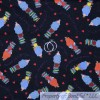 Print Concepts BonEful FABRIC FQ Cotton Quilt VTG Black Red