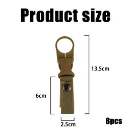 8Pcs Bottle Hanging Buckle Clip - Heavy-Duty Outdoor Water Bottle Holder with Adjustable Strap, Secure Carabiner Keychain for Camping, Hiking, Travel, Sports