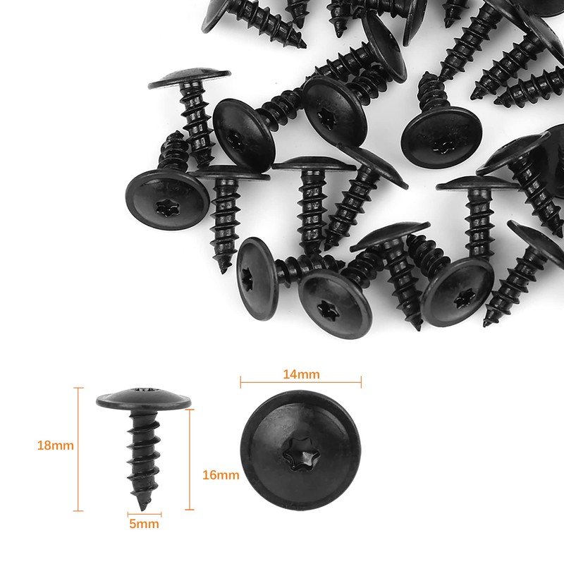 sourcingmap 30pcs Screw Bolt Retainer Fender Liner Under Cover Screw