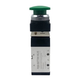 Pneumatic 5 Way 2 Postion Manual Control Push Button Air Pneumatic Mechanical Valve
