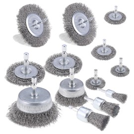 13Pcs Wire Brush for Drill, 1/4 Inch Drill Wire Brush, Wire Wheel for Drill, Wire Wheel Brush Cup Set Wire Brush for Cleaning Rust, Flakes and Abrasives Drill Attachment