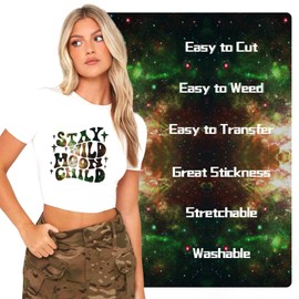 HTVRONT HTVRONT Galaxy Heat Transfer Vinyl - 7 Pack 12x10in Starry Sky Iron on Vinyl for t Shirts, Space Pattern Galaxy HTV Vinyl with 1 Pack Teflon Sheet, DIY Crafts