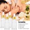 PrettyCare 2 oz Dropper Bottles, 4 Pack Clear Glass Bottles
