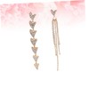 Healeved 1 Pair Asymmetrical Heart Shaped Earrings for Women Lightweight