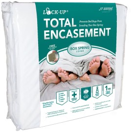 J.T. Eaton Lock-Up Total Encasement Box Spring Cover JT Eaton Bed Bug Proof Size QUEEN