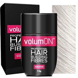 Volumon Professional Hair Building Fibres Hair Loss Concealer Keratin 12g White