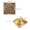 WDONAY 4 Inch Square Shower Drain, Brass Floor Drain Cover,