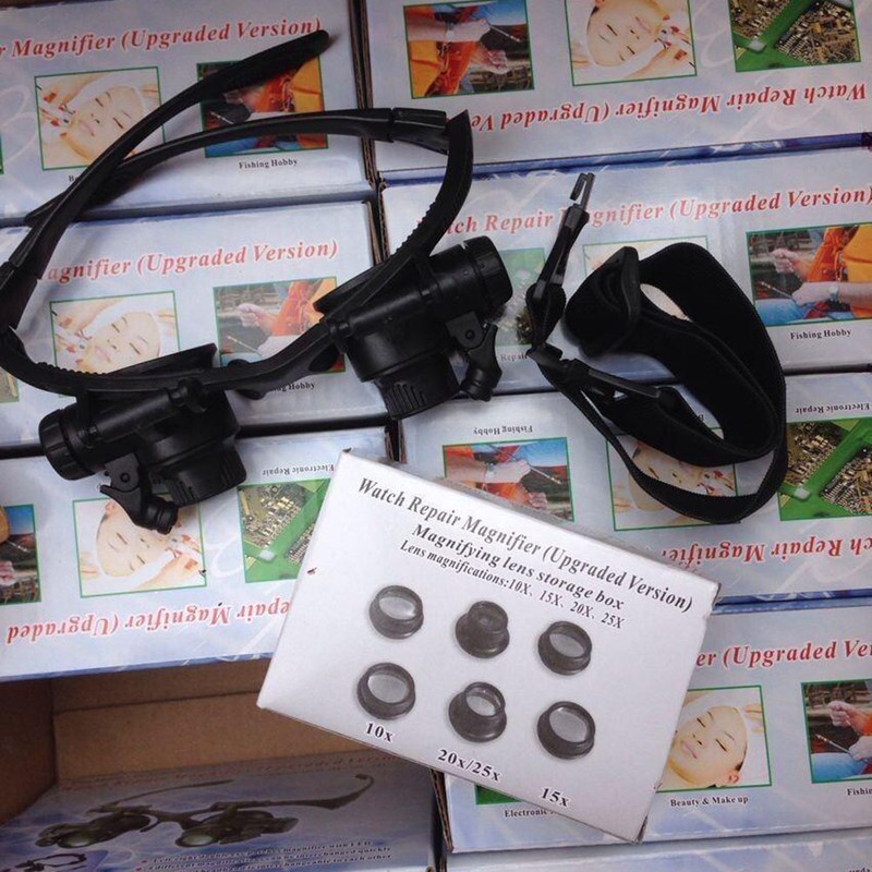 Magnifying Glasses with Light LED Illuminated Eye Loupe Headband Magnifier