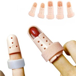 Skeerth Platsic Finger Splint Support 5 Pieces Finger Brace for Fingers, Finger Brace Finger Stabilizer for Broken Fingers Straightening Arthritis Knuckle Immobilization