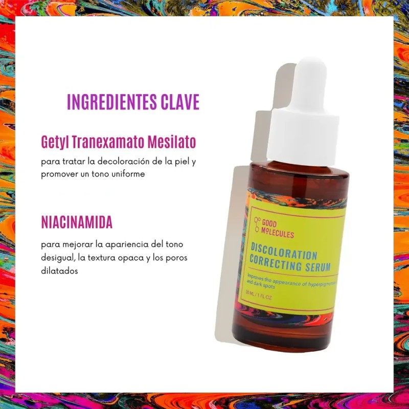 Sérum Despigmentante Good Molecules con Niacinamida y Ácido Tranexámico para