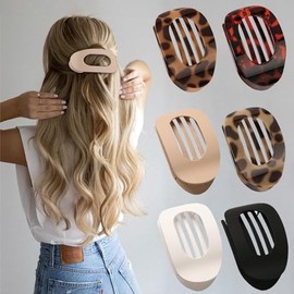 Horquillas Planas para Cabello, Pinzas para el Cabello Planas y Curvas para Mujeres Cómodas, Pinzas Ergonómicas Curvas para el Cabello Antideslizante para Cabello Grueso y Fino