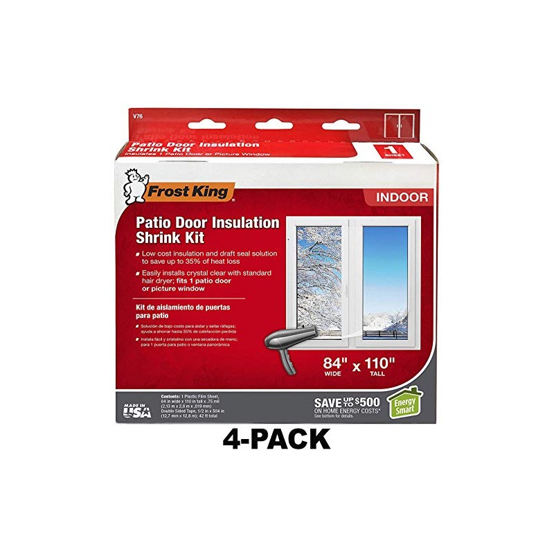 Frost King V76H Shrink Window Kit 84-Inch by 120-Inch, Clear