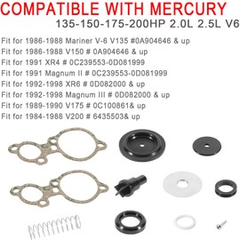 Replace for 8030-1 803062T1 Poppet Valve Kit for Mercury 135-200hp 2.0L 2.5L V6,for Magnum II Magnum III XR4 XR6 V135 V150 V175 V200