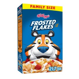 Frosted Flakes Kellogg's Frosted Flakes Cereal 21.7Oz Family Size Breakfast Cereal Fat Free
