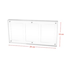 Iriisy TCG Cards Transparent Frame Magnetic Display Holder 35PT Acrylic Cases Transparent Protective Cases for PTCG YGO Magic (3 Card Slot)