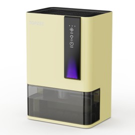 Dehumidifiers for Home, Dehumidifier for Bedroom Bathroom Basement with Auto Shut Off, Dual-Semiconductor Quiet Dehumidifier, Yellow