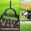 38in Lawn Aerator Manual Lawn Aerators Tool with 16 Spikes