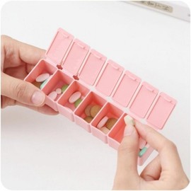 Portable travel daily mini pill container 2pcs portable mini storage day For travel 5ea