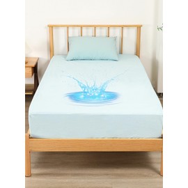 SUNSEIKATU Box Waterproof Sheets, 100% Cotton, Mattress Cover, Single/Semi-Double/Double/Queen/Family Size, One-Piece, Bedspread, Adult Bedspread, Bed Cover, Baby Nursing, Fits Mattresses Thickness