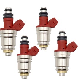 SecosAutoparts 4pcs Car Vehicle Petrol Fuel Injectors Replacement Compatible with Nissan D21 1995 Pickup 2.4L 1990-1994 Replace 16600-86G00 1660086G00