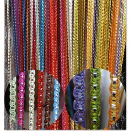 String Curtain Panel, Glitter Door Wall Window Doorways Panel Fly Screen Fringe Room Divider Blinds, Decorative Tassel Ribbon Strip Silver Screen for Living room, Bedroom, Party Events (Multi-color)