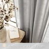Linen Blend Grey Curtains for Living Room Back Tab Modern