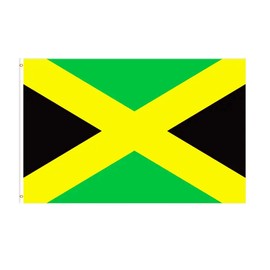 Jamaica Flag 5ft x 3ft with Eyelets, 150 x 90cm Large Jamaica Football Fans Flag for World Cup 2022 - Jamaica National Flag for Outdoor/Bar/Party Decorations, Vivid Color & UV Fade Resistant