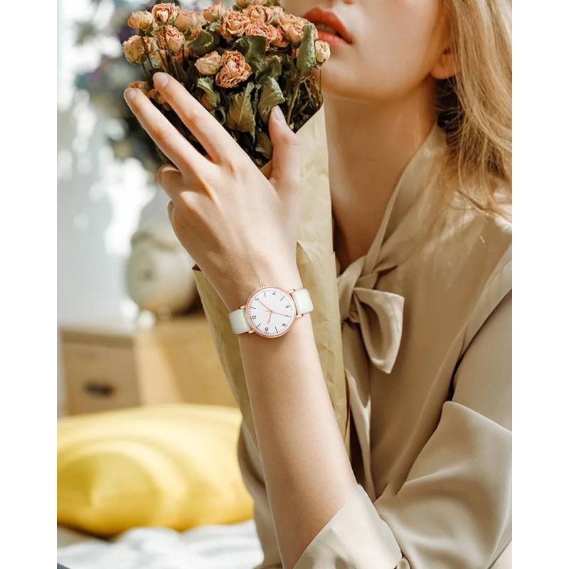 CIVO Ladies Watches Leather Strap: Simple Easy Read Ladies Analogue