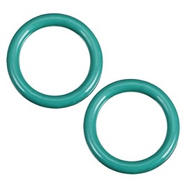 sourcing map Pack of 2 Fluororubber O-Rings FKM Seal for Machines Piping 14 mm AD 10 mm ID 2 mm Width Green