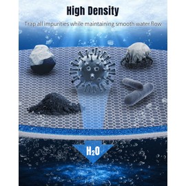 Pawfly 8-Layer Aquarium Filter Pad, 47 x 12 Inch High Density Multi-Layer Filter Floss Bio Foam, Filter Sponge Pad for Freshwater Saltwater Fish Tanks and Ponds, Cuttable Aquarium Filter Media Pad