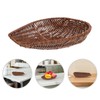 NOLITOY Woven Picnic Basket Imitation Rattan Bread Basket Sturdy Fruit