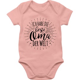 Shirtracer - Baby Bodysuit Boy Girl - Sayings - Ich habe die beste Oma der Welt [German Language], 2 baby pink