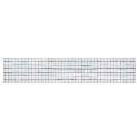 Mikasa Cotton and Linen Table Runner, White Check Table Runner, 230 x 33 cm, Natural Table Runner for Rustic Dining, Machine Washable
