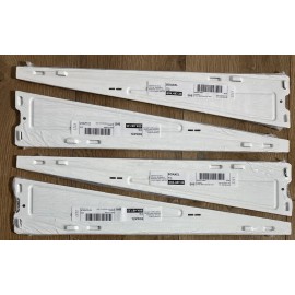 IKEA SET of 4 - Ikea BOAXEL Suspension Rail for Wall Upright, Steel White 24 5/8" NEW