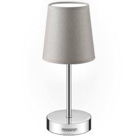 MONZANA® Bedside Lamp 32 cm Fabric Shade E14 Grey Taupe Anthracite White Living Room Bedroom Lamp Light Table Lamp Bedside Lamp Table Lamp